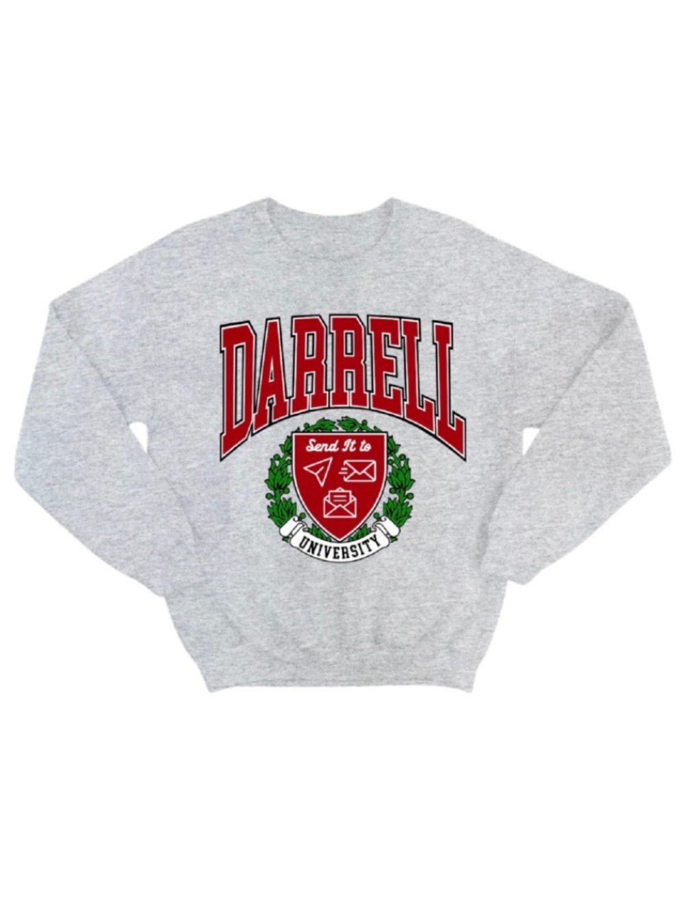 Lala Kent Send It To Darrell University Gray Crewneck Sweater XL